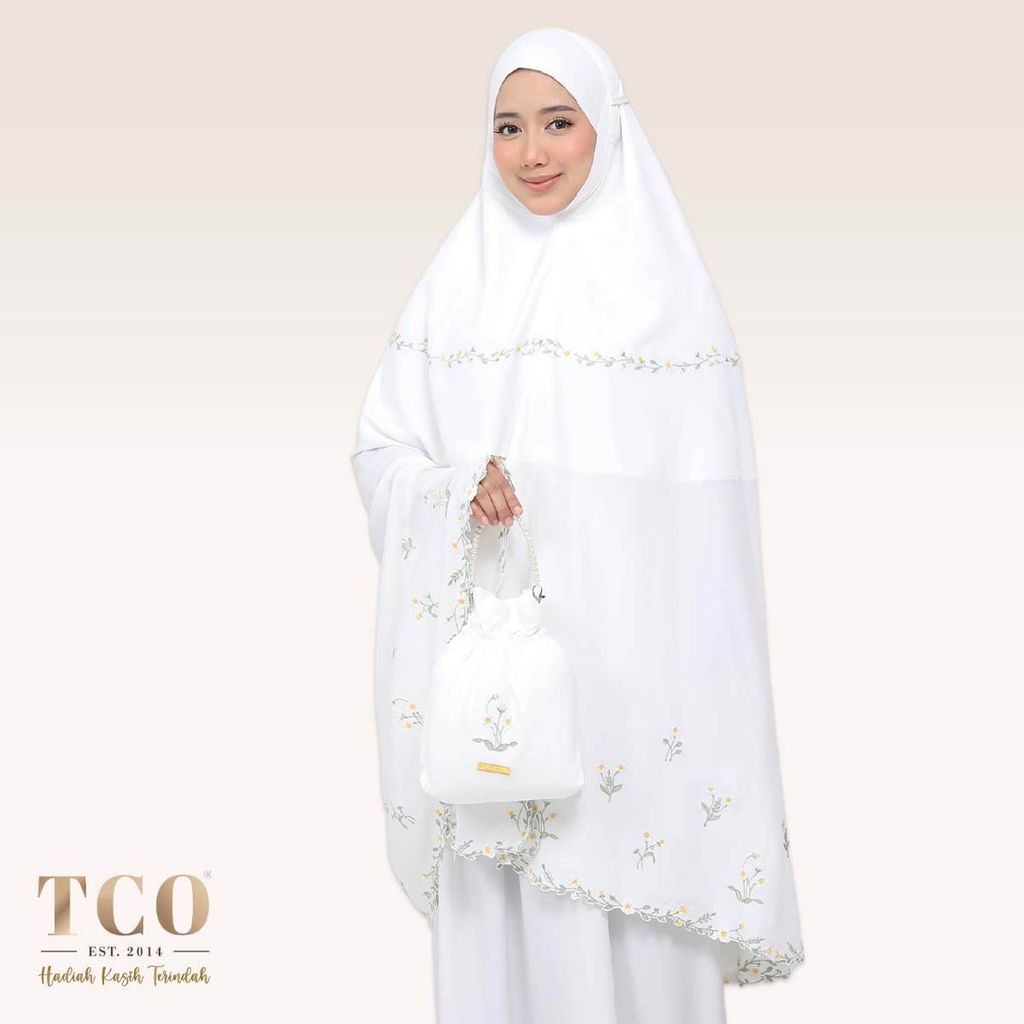 01_Telekung TCO Daisy Luxe Off White