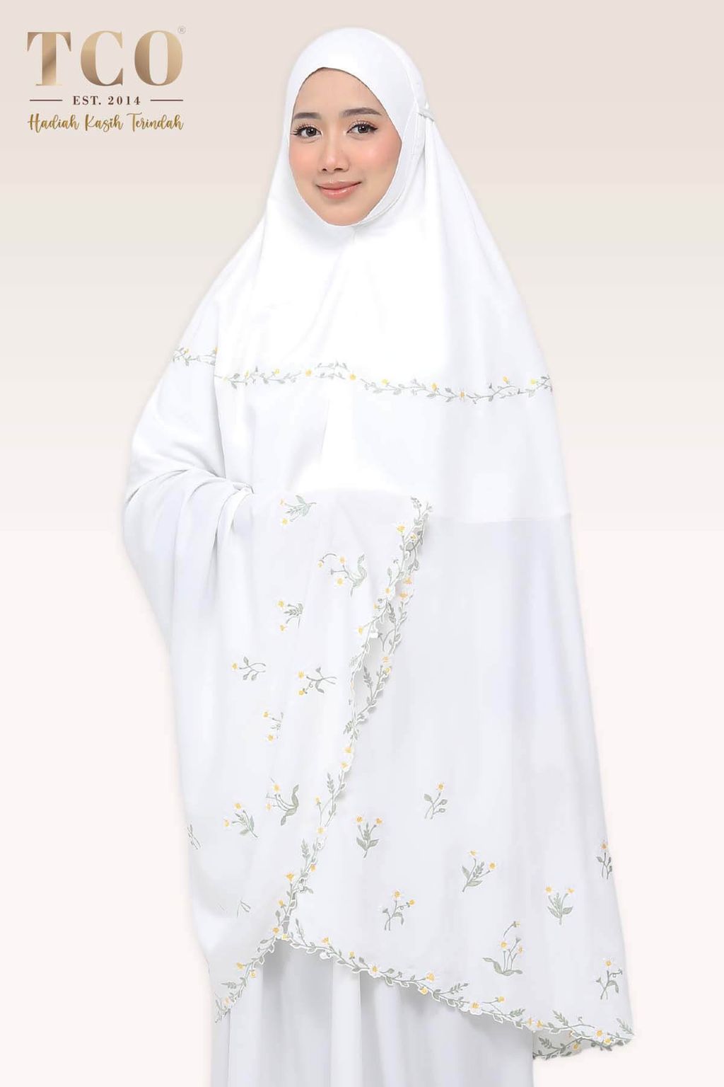 02_Telekung TCO Daisy Luxe Off White