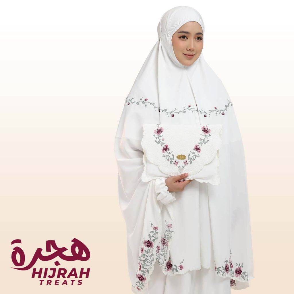 01_Telekung TCO Mekar Luxe Off White