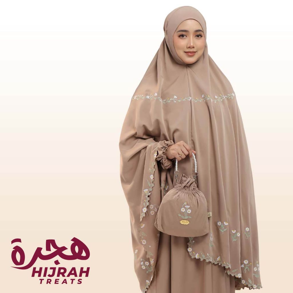 02_Telekung TCO Daisy Luxe Coco Mocha
