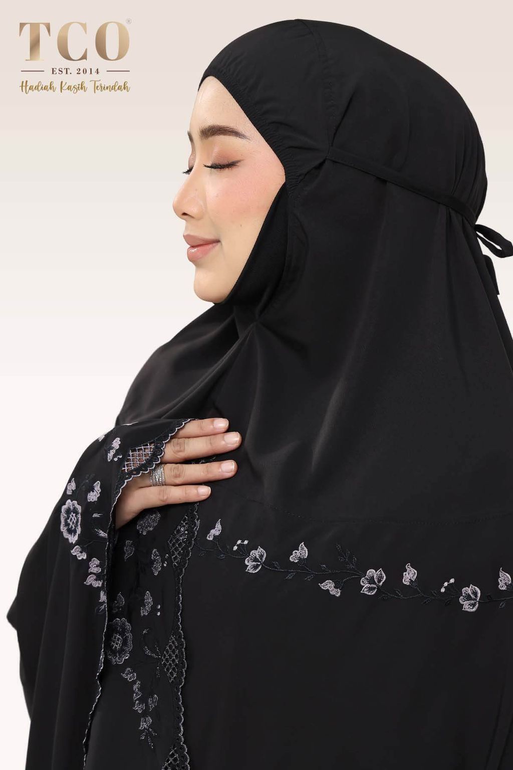 02_Telekung TCO Windy Luxe Jet Black