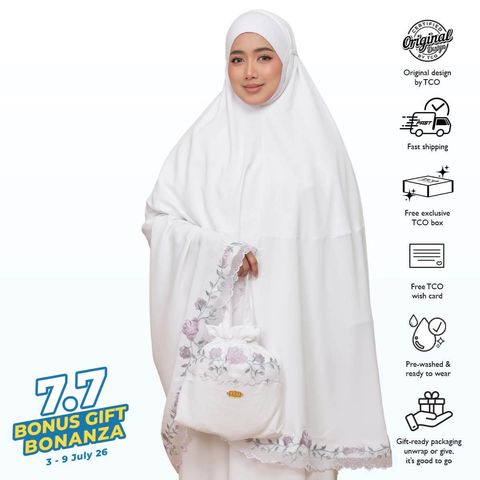 01_Telekung TCO Nuur Rose Snow White Lilac
