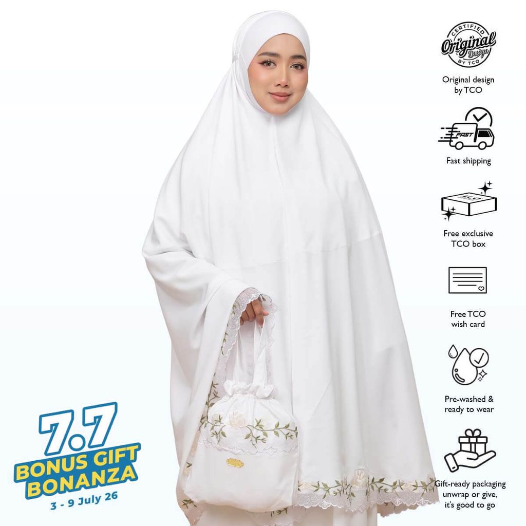 02_Telekung TCO Nuur Rose Snow White Ivory