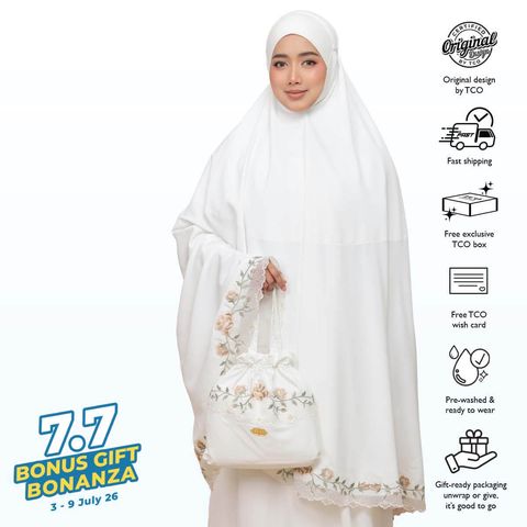 04_Telekung TCO Nuur Rose Off White Latte