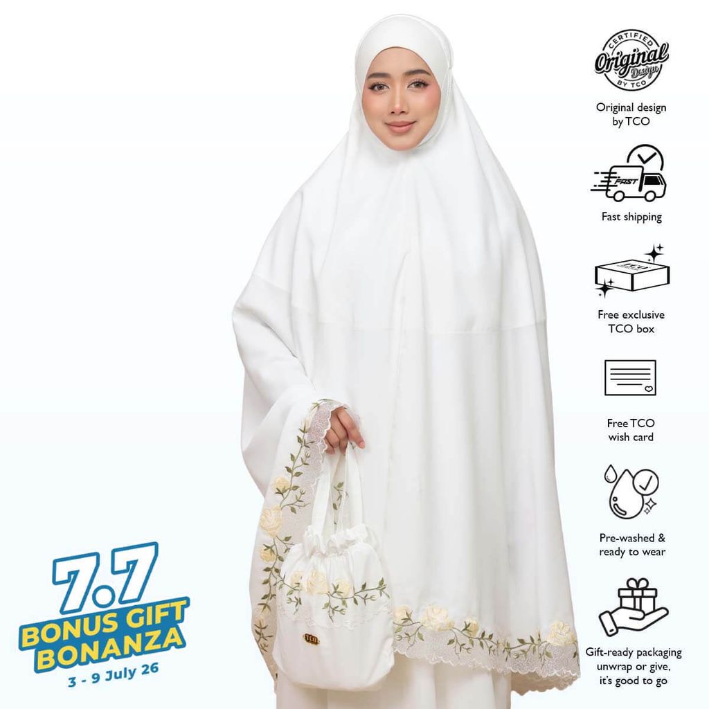 05_Telekung TCO Nuur Rose Off White Cream