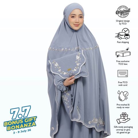 01_Telekung TCO Kameela Luxe Icy Gray