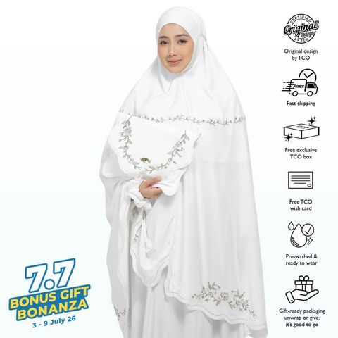 03_Telekung TCO Kameela Luxe Off White