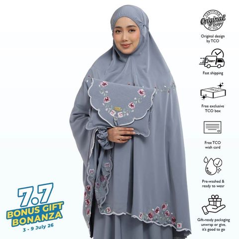05_Telekung TCO Mekar Luxe Icy Gray