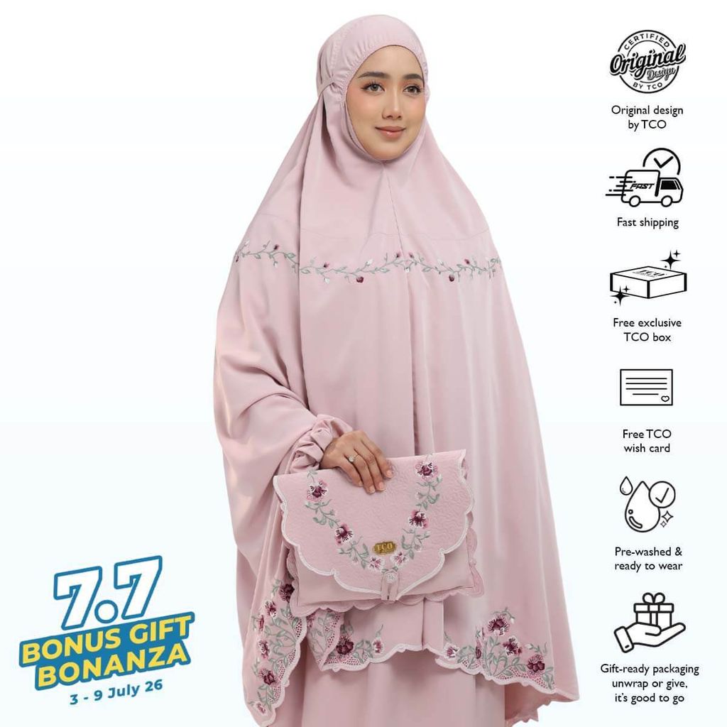 02_Telekung TCO Mekar Luxe Dusty Rose