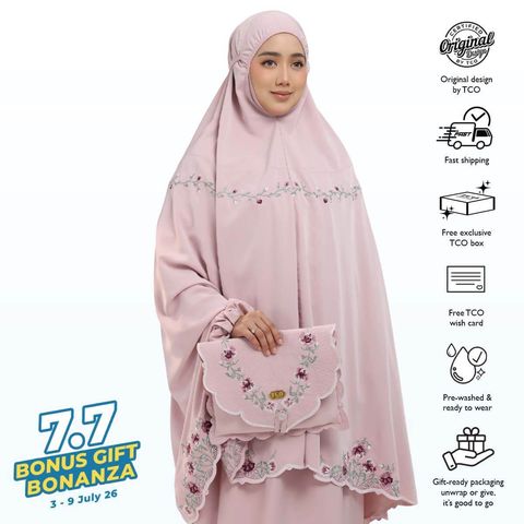 02_Telekung TCO Mekar Luxe Dusty Rose