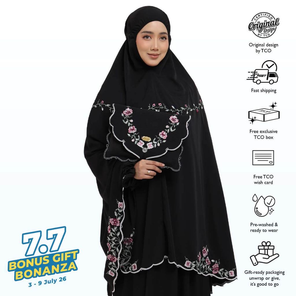 04_Telekung TCO Mekar Luxe Jet Black