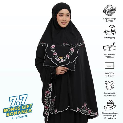 04_Telekung TCO Mekar Luxe Jet Black