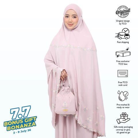 07_Telekung TCO Daisy Luxe Dusty Rose