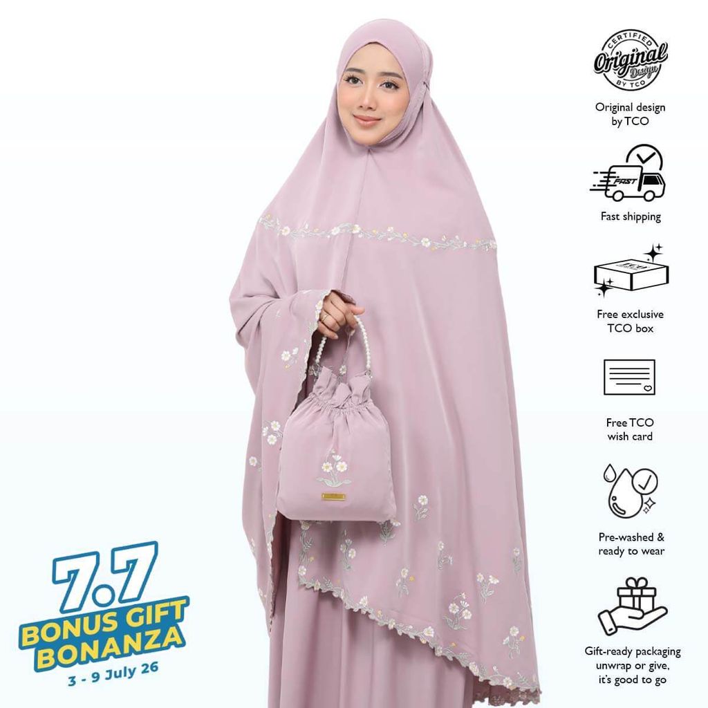 06_Telekung TCO Daisy Luxe Dusty Mauve