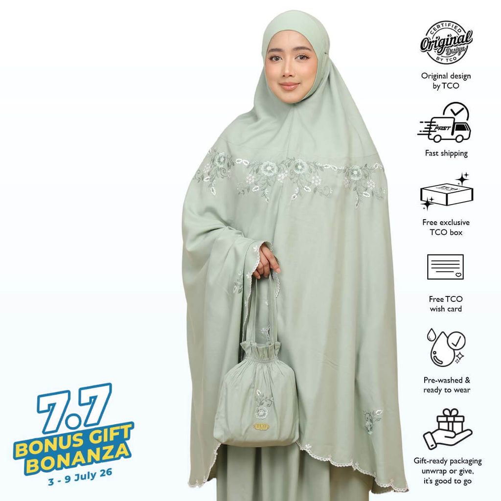 03_Telekung TCO Pearl Ratna Serene Green