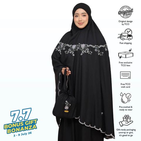02_Telekung TCO Pearl Ratna Classic Black