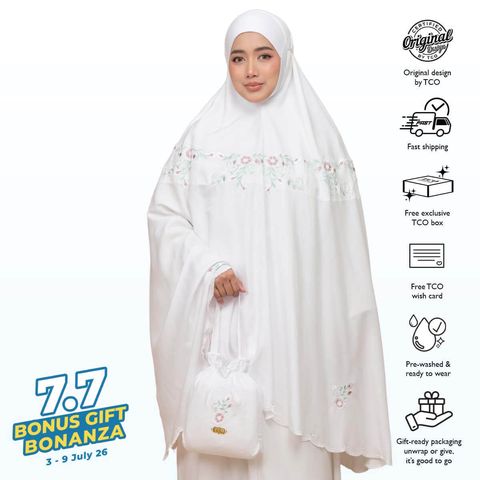 01_Telekung TCO Pearl Ratna Snow White