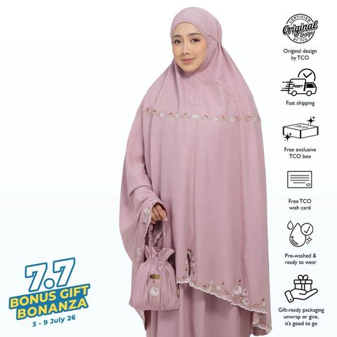 03_Telekung TCO Pearl Yasmine Plum Mauve