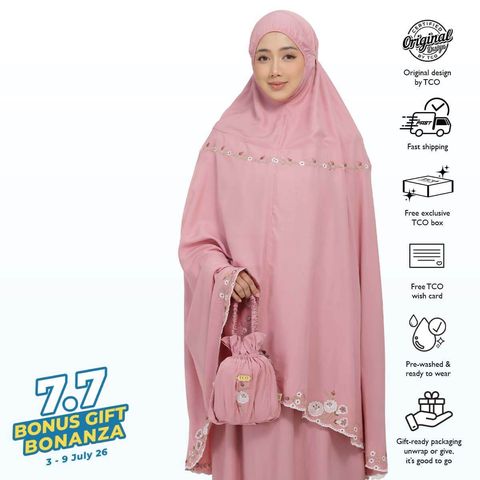 04_Telekung TCO Pearl Yasmine Pastel Rose