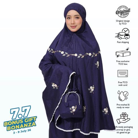 01_Telekung TCO Travel Daizie Navy Blue