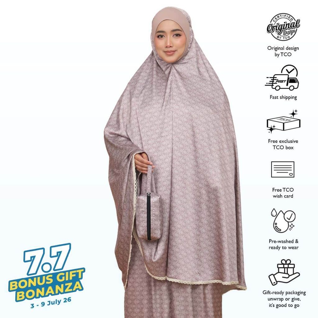 01_Telekung TCO Travel Ezi Damask Rose
