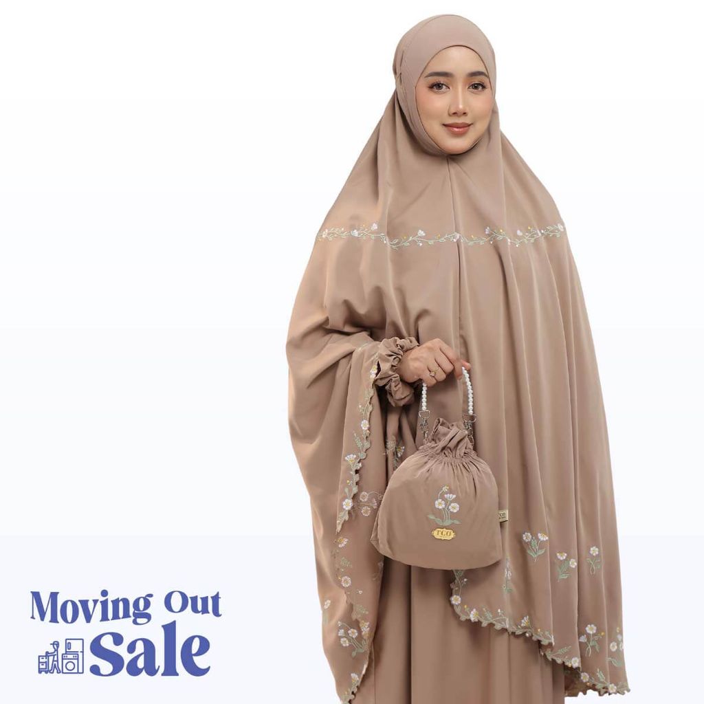 02_Telekung TCO Daisy Luxe Coco Mocha