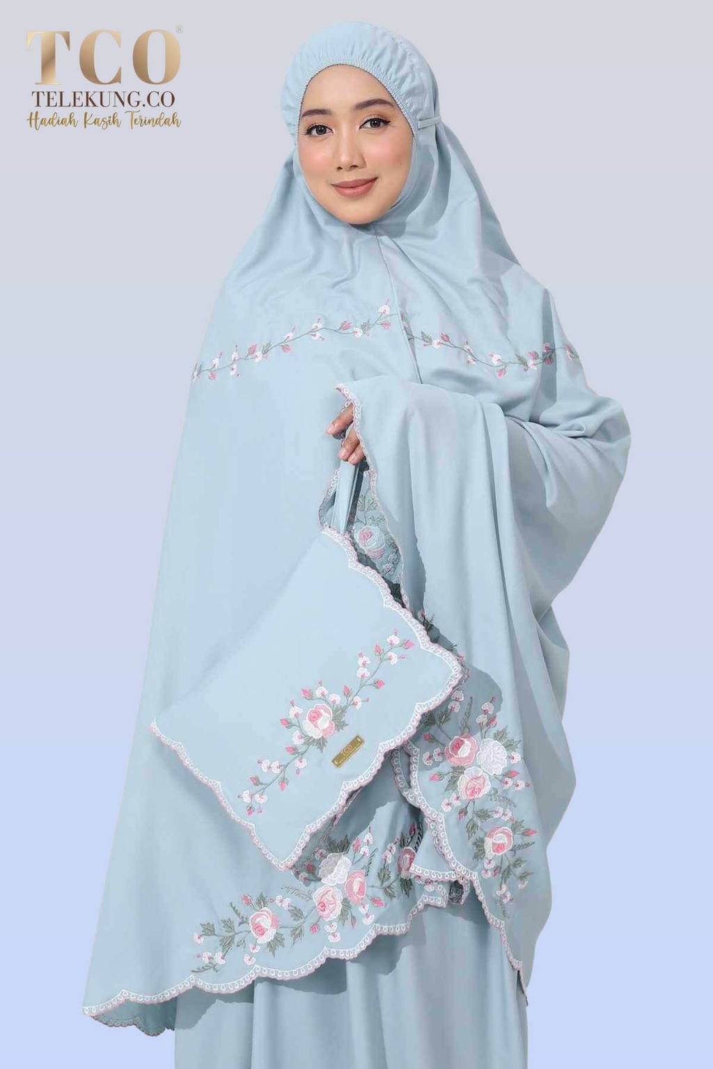 03_Telekung Rosabella by TCO in Dusty Blue