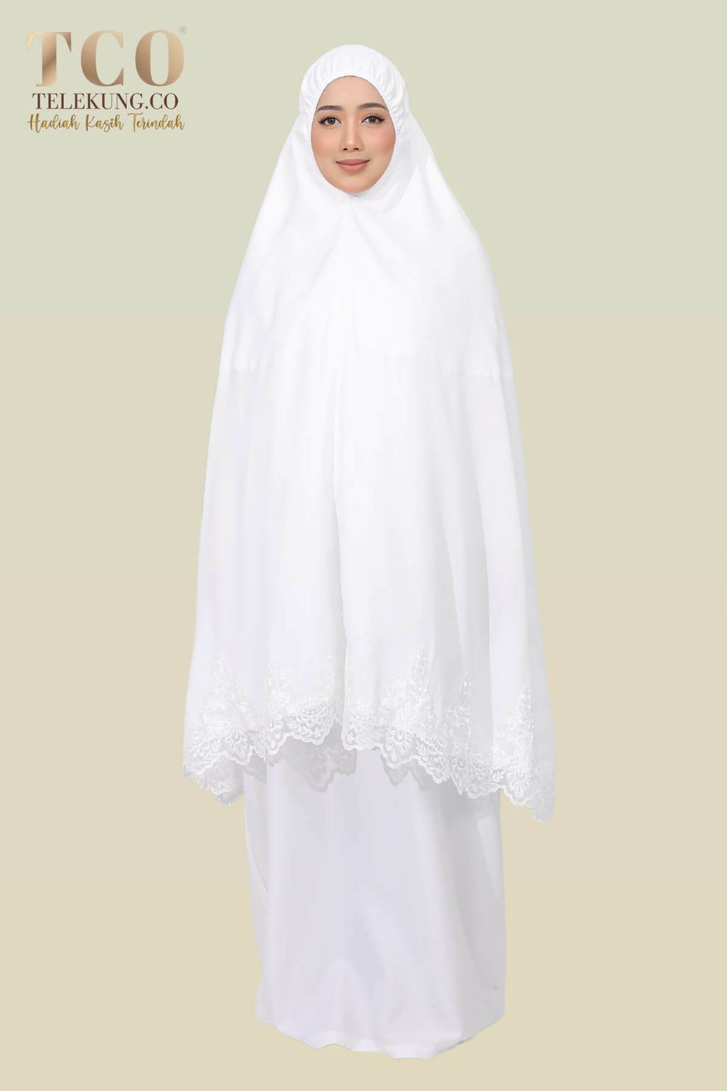 01_Telekung Anggun Luxe by TCO in Off White