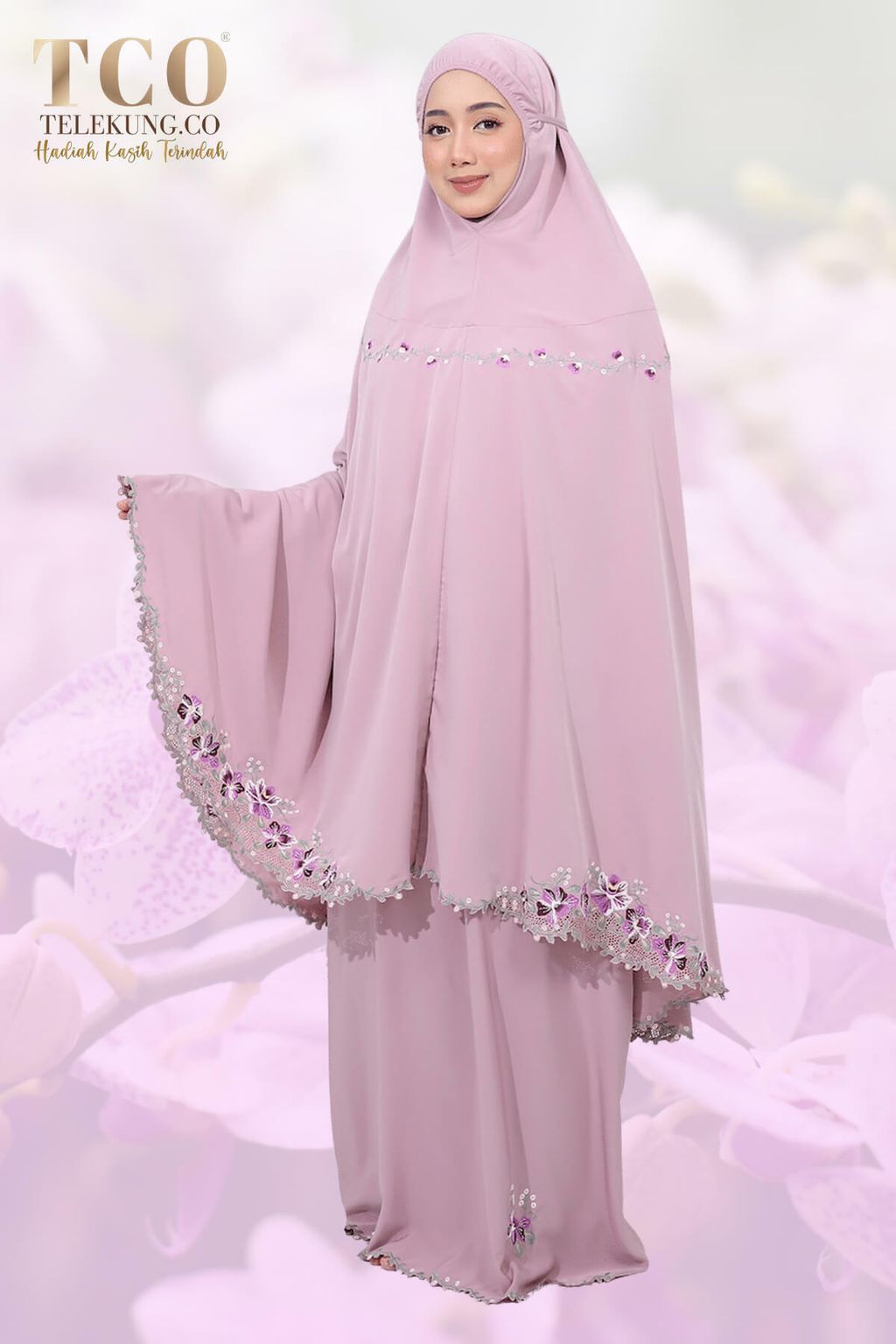 02_Telekung Orked Luxe Dusty Mauve