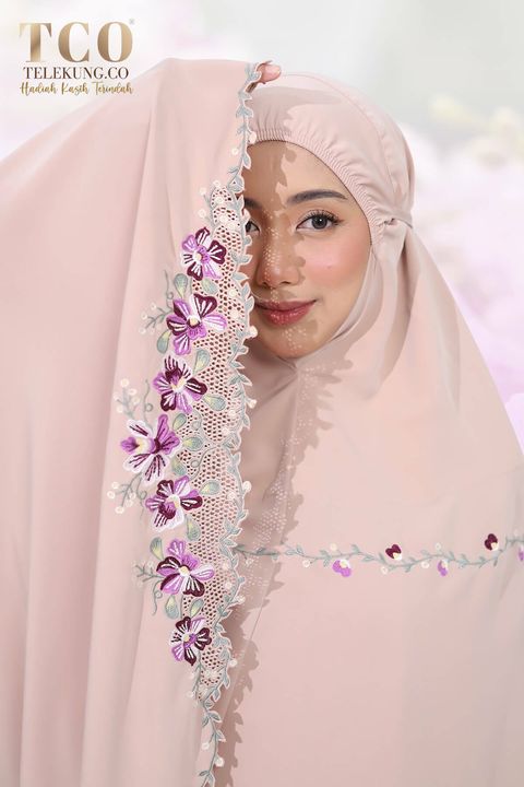 05_Telekung Orked Luxe Dusty Peach