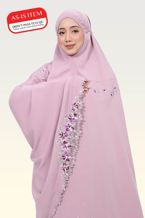 Telekung Orked Luxe Dusty Mauve AS-IS