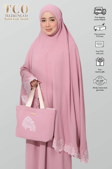 04_Telekung Dahleeya Rosy Pink