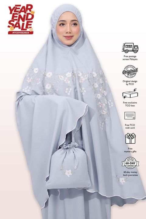 09_Telekung TCO Cempaka Bluish Gray