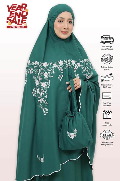 03_Telekung TCO Cempaka Emerald Green