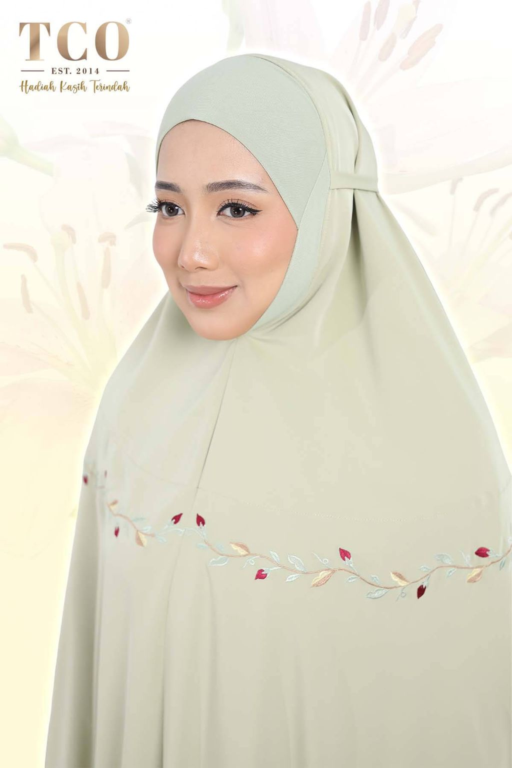 07_Telekung TCO Lily Luxe Dusty Olive