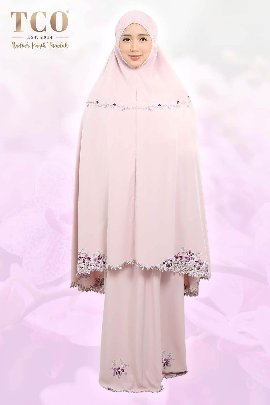 01_Telekung TCO Orked Luxe Dusty Rose