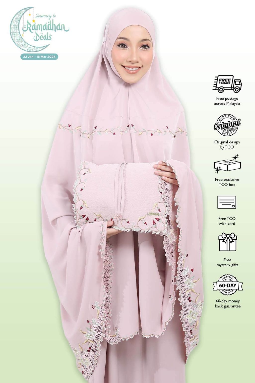 03_Telekung TCO Lily Luxe Dusty Rose