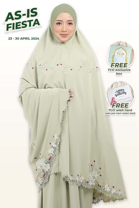 02_Telekung TCO Lily Luxe Deep Olive