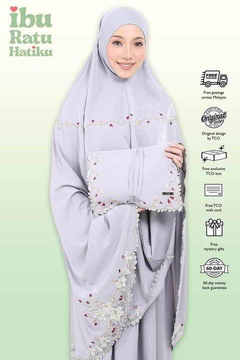03_Telekung TCO Lily Luxe Gray Lilac
