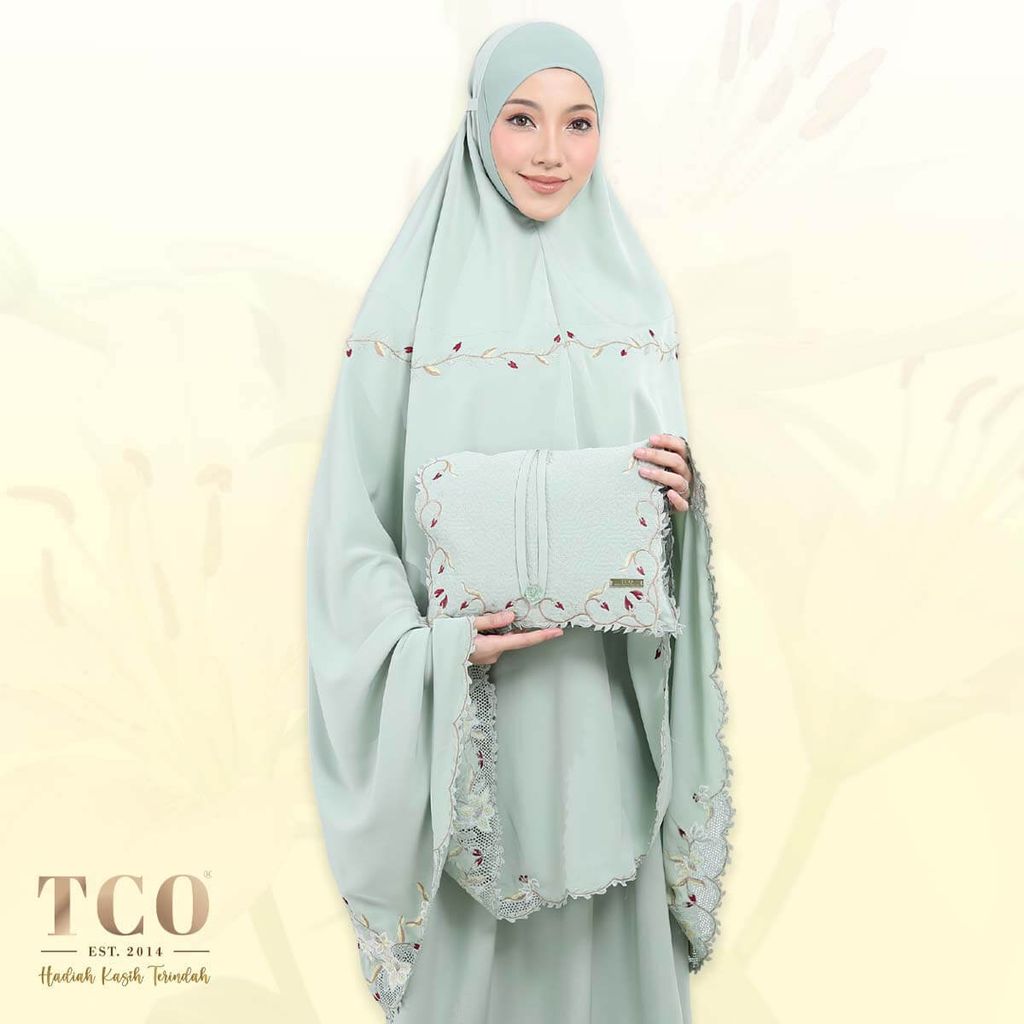 08_Telekung TCO Lily Luxe Smoke Green