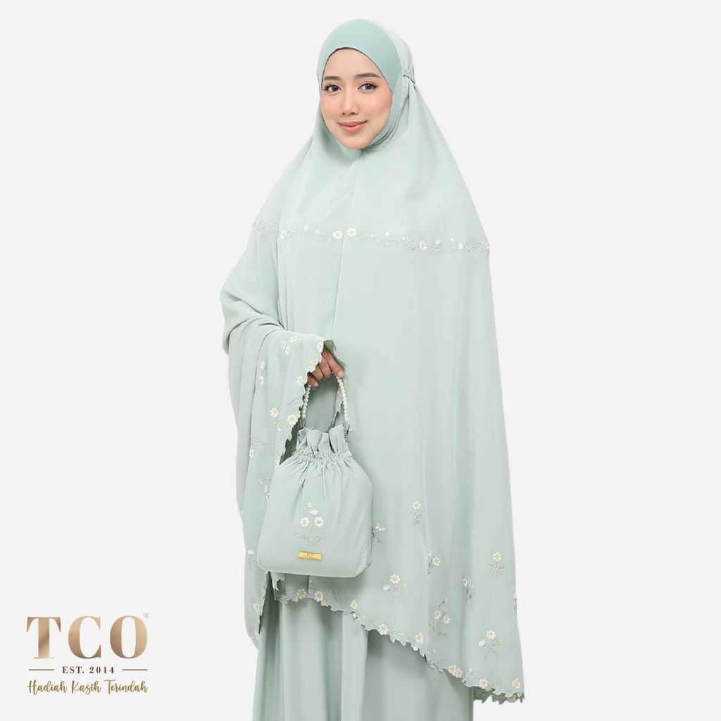 01_Telekung TCO Daisy Luxe Smoke Green
