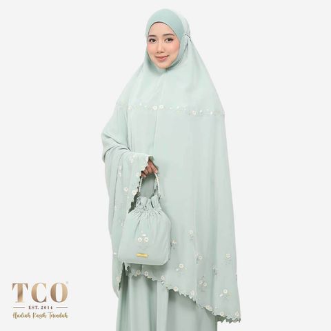 01_Telekung TCO Daisy Luxe Smoke Green
