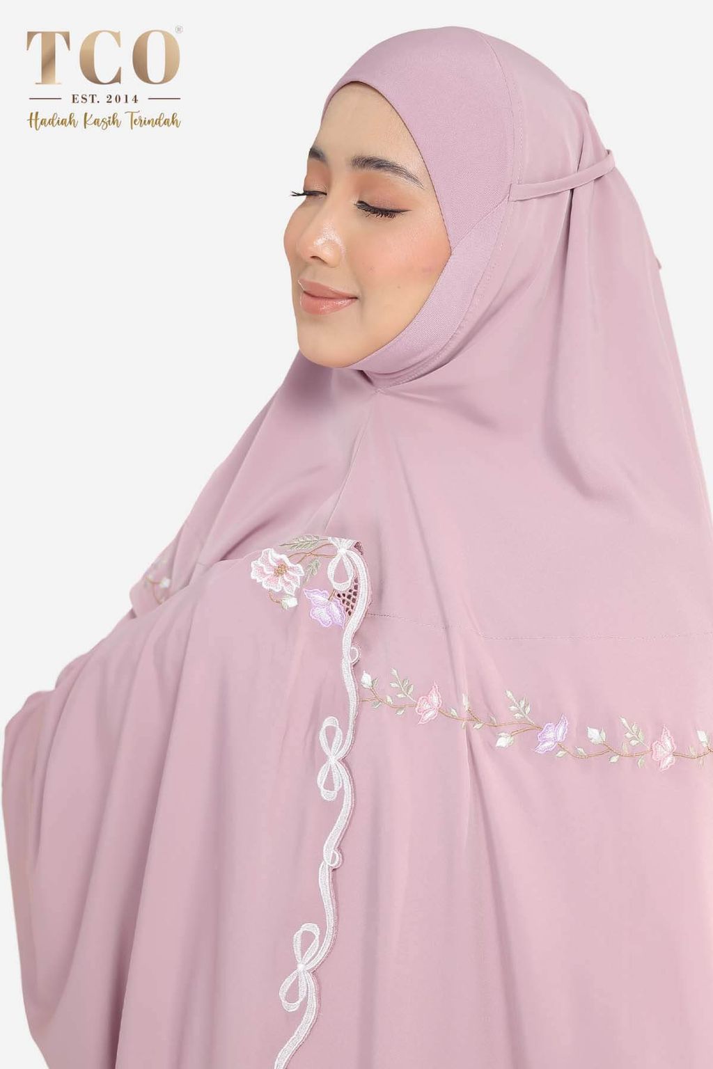 02_Telekung TCO Blossom Luxe Dusty Mauve