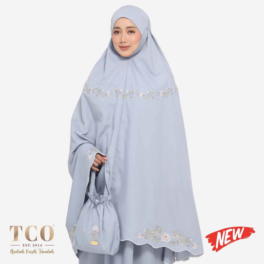 01_Telekung TCO Signature Camellia Grayish Blue New