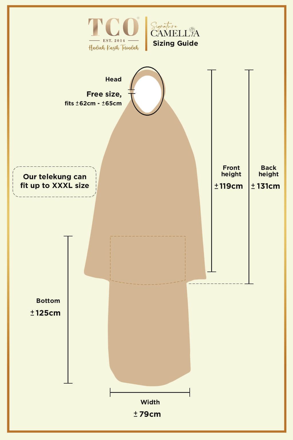 Telekung Signature Camellia by TCO - Sizing Guide (1)