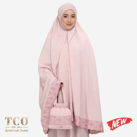 01_Telekung TCO Signature Tatreez Blush Rose New