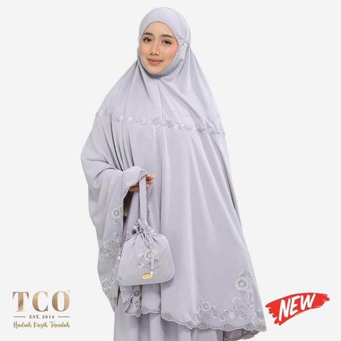01_Telekung TCO Windy Luxe Gray Lilac New