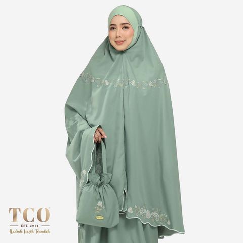 01_Telekung TCO Signature Camellia Moss Sage