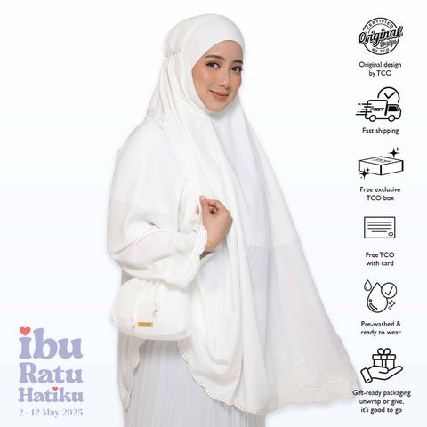01_Telekung TCO Peony Luxe Off White
