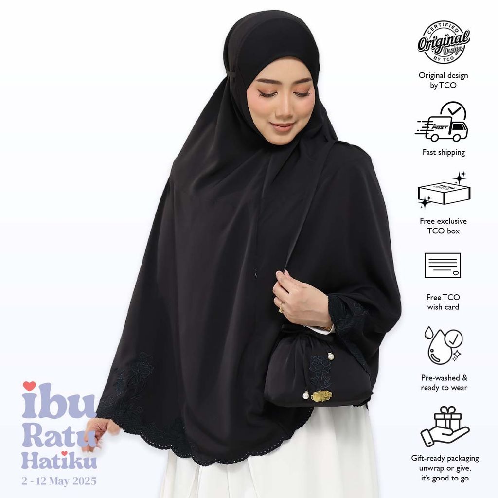 04_Telekung TCO Peony Luxe Jet Black
